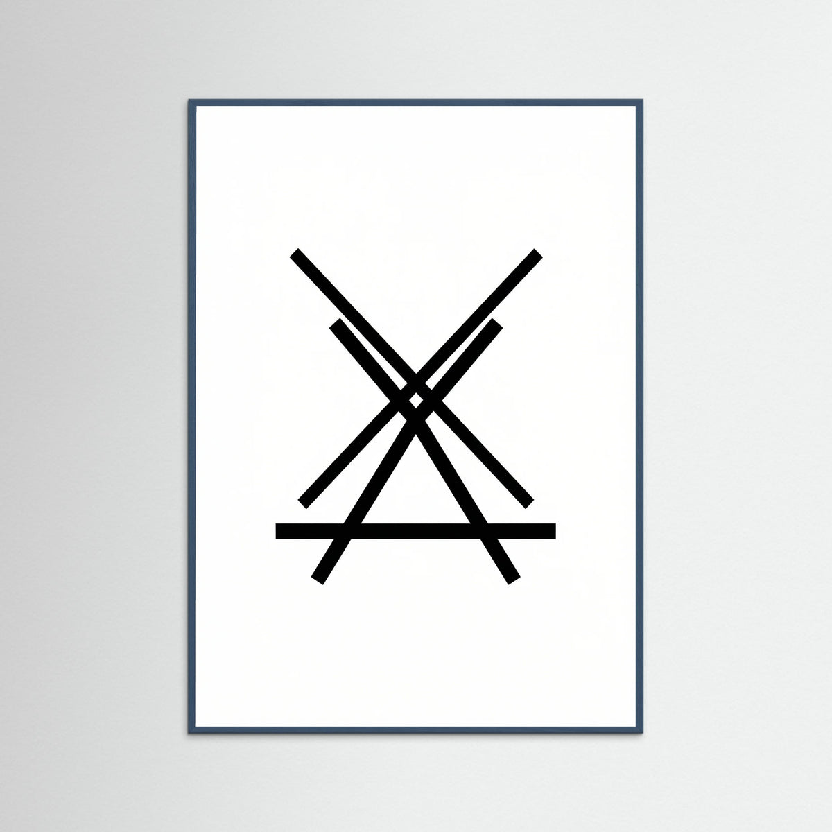 Teal Wood Art Print Beige