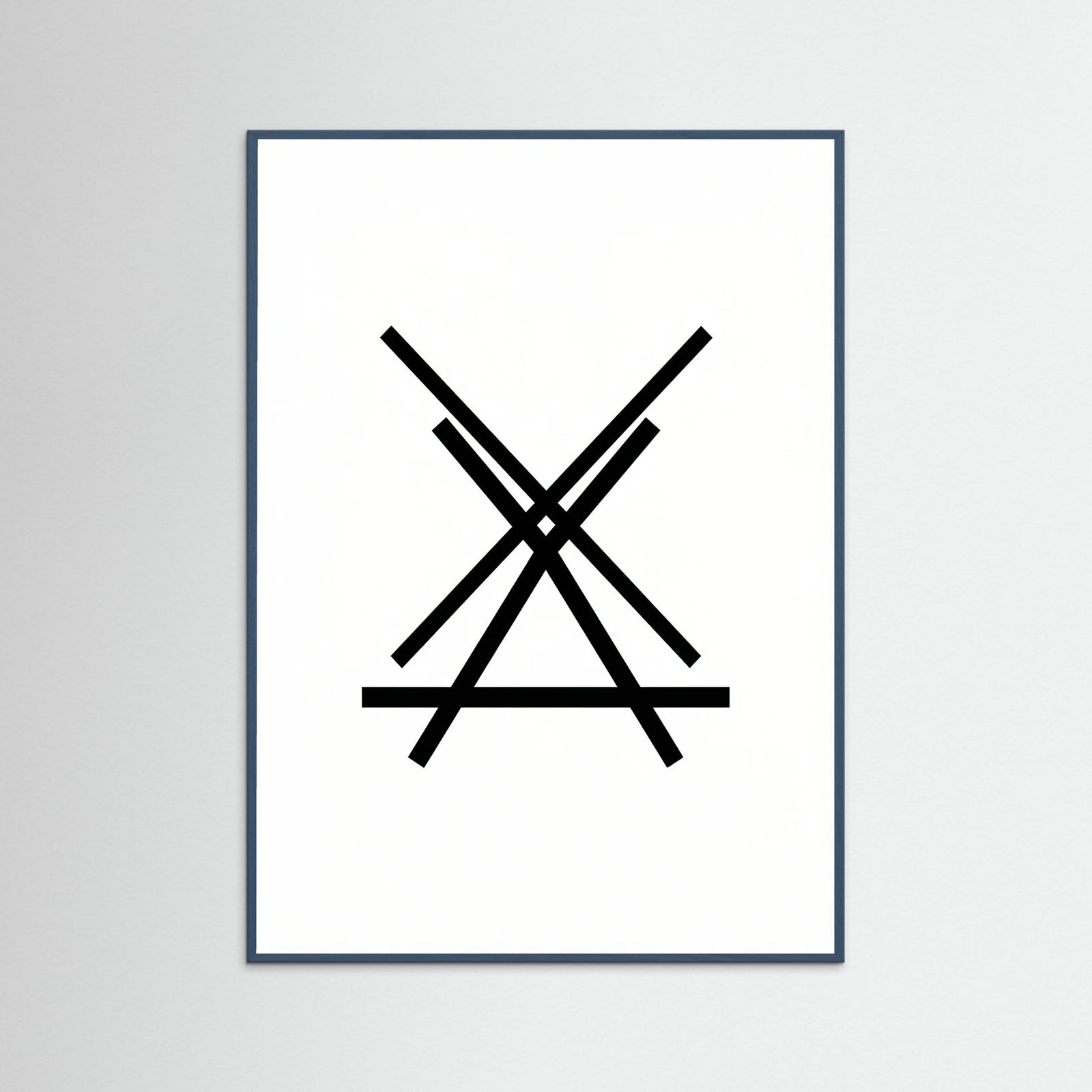 Teal Wood Art Print Beige