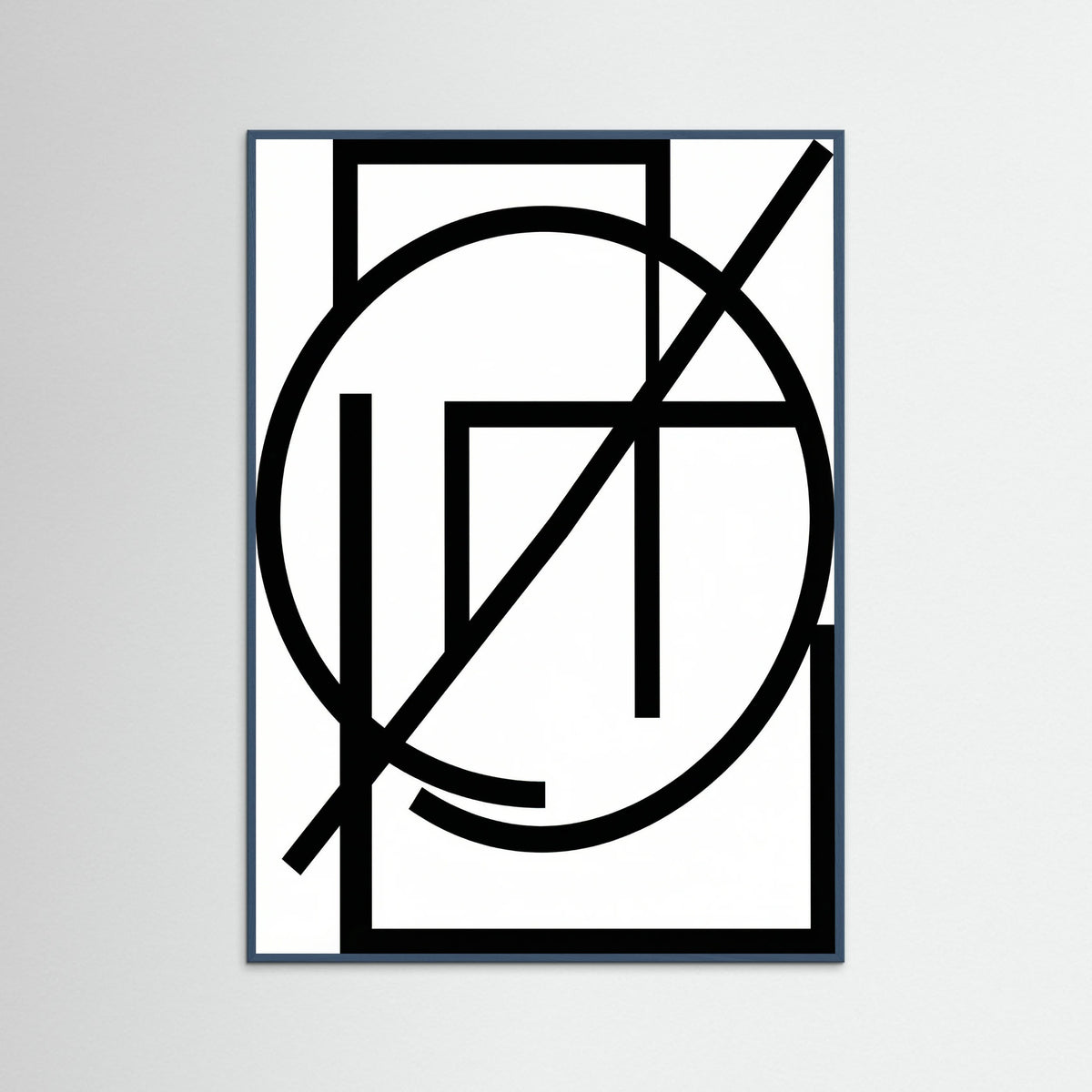 Teal Wood Art Print Beige