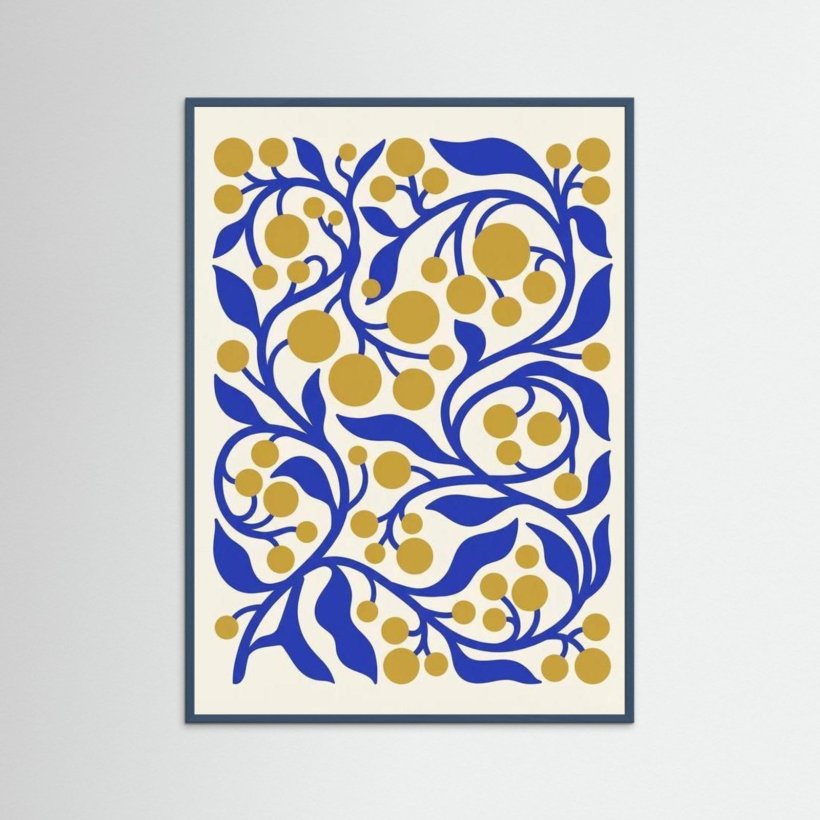 Teal Wood Autumn Bird Branch