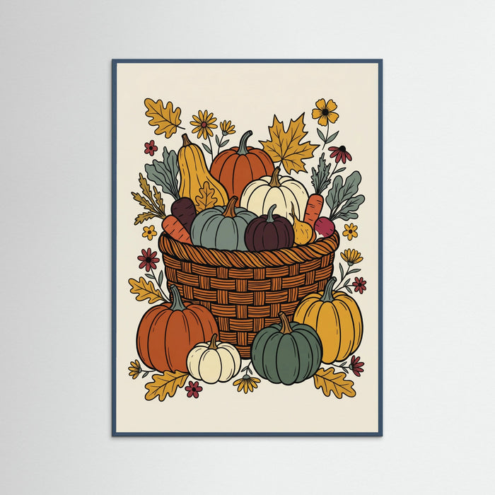 Teal Wood Autumn Botanical Charm