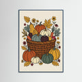 Teal Wood Autumn Botanical Charm