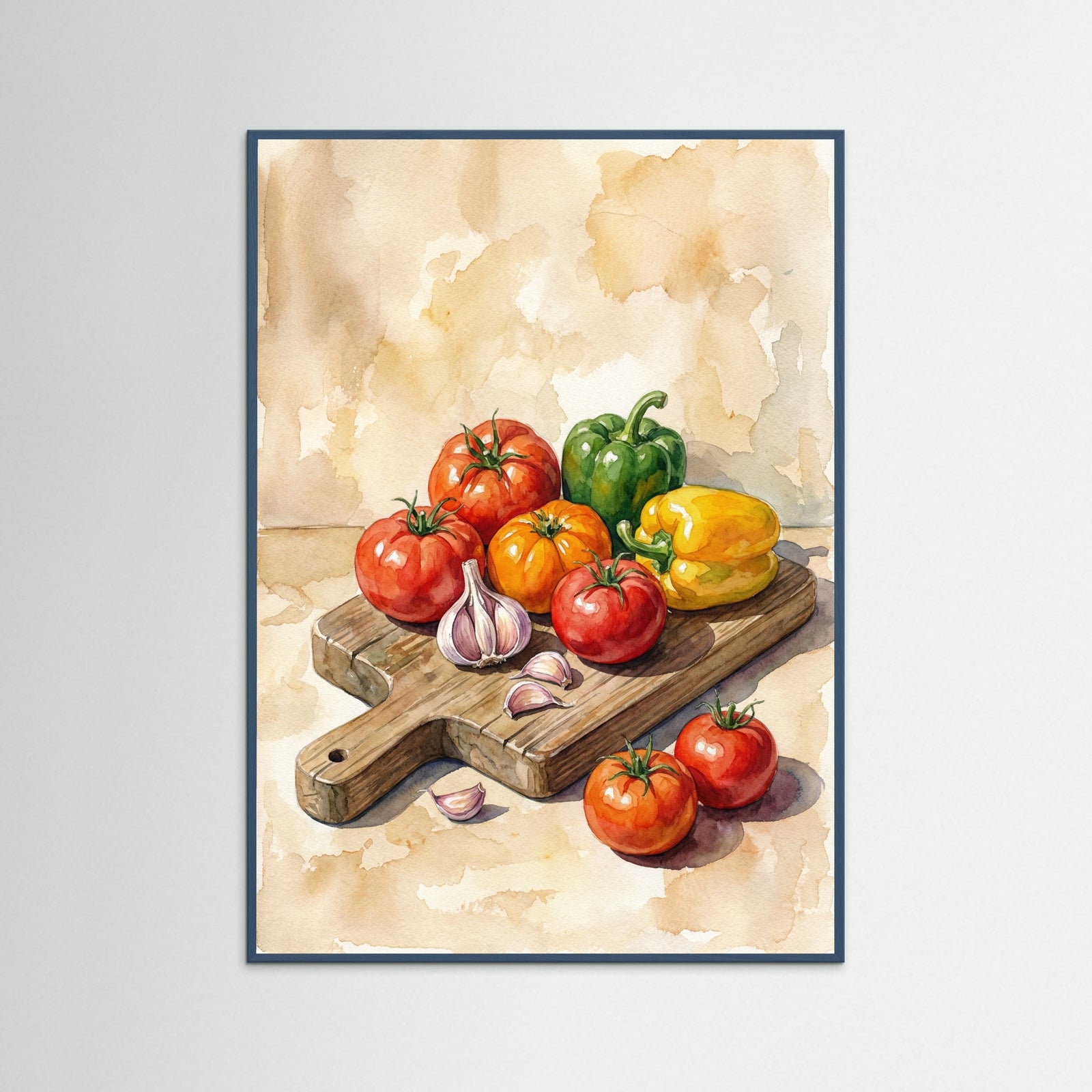 Teal Wood Autumn Harvest Still Life