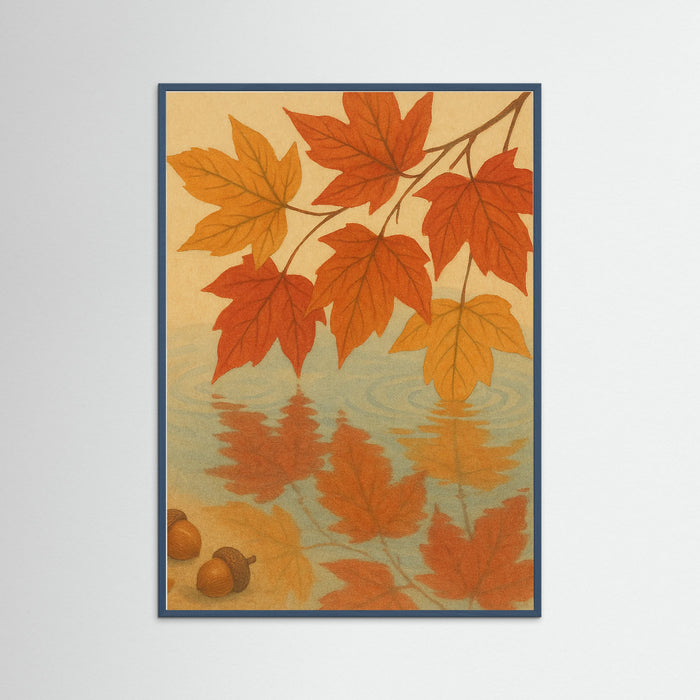 Teal Wood Autumn Reflection