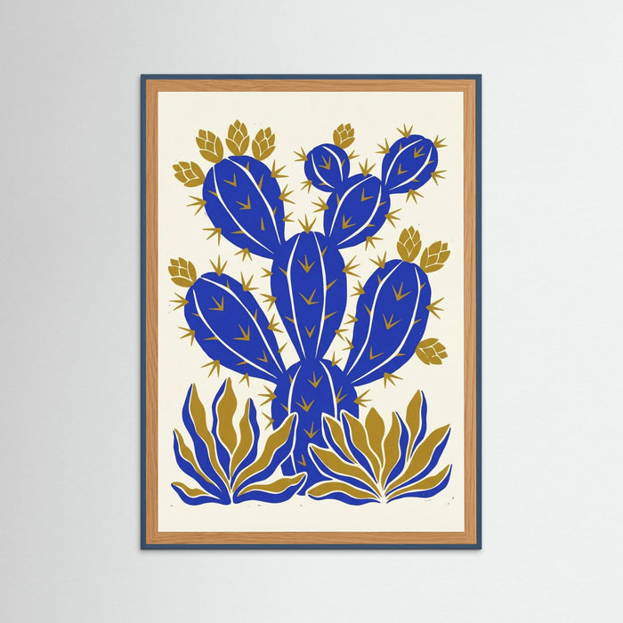 Teal Wood Azure Ochre Blooms