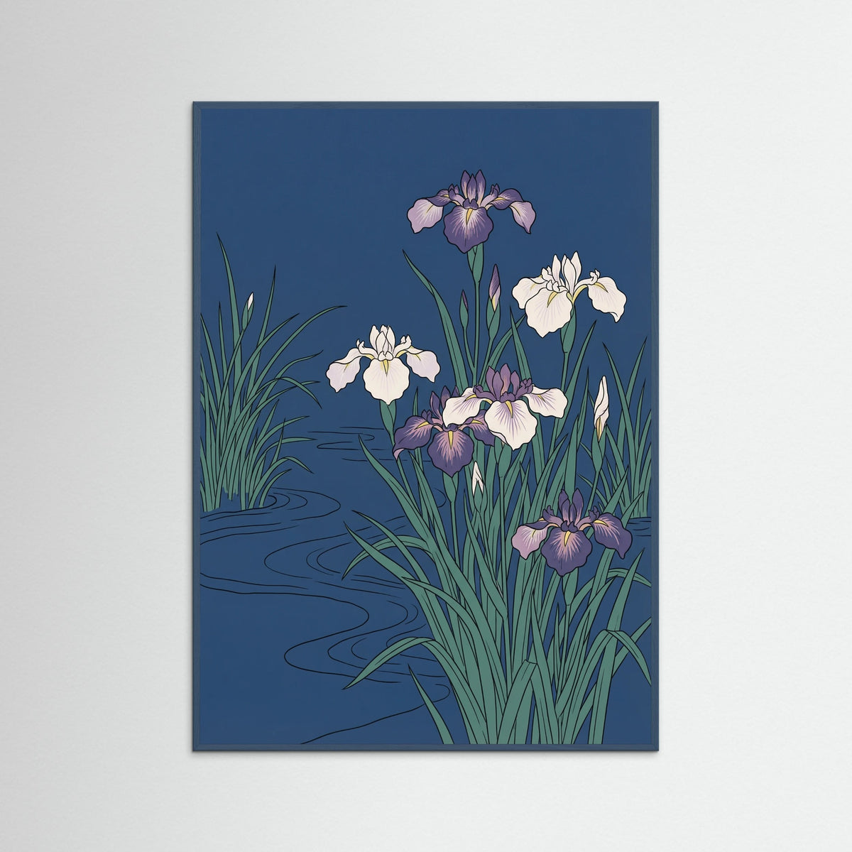 Teal Wood Azure Peonies