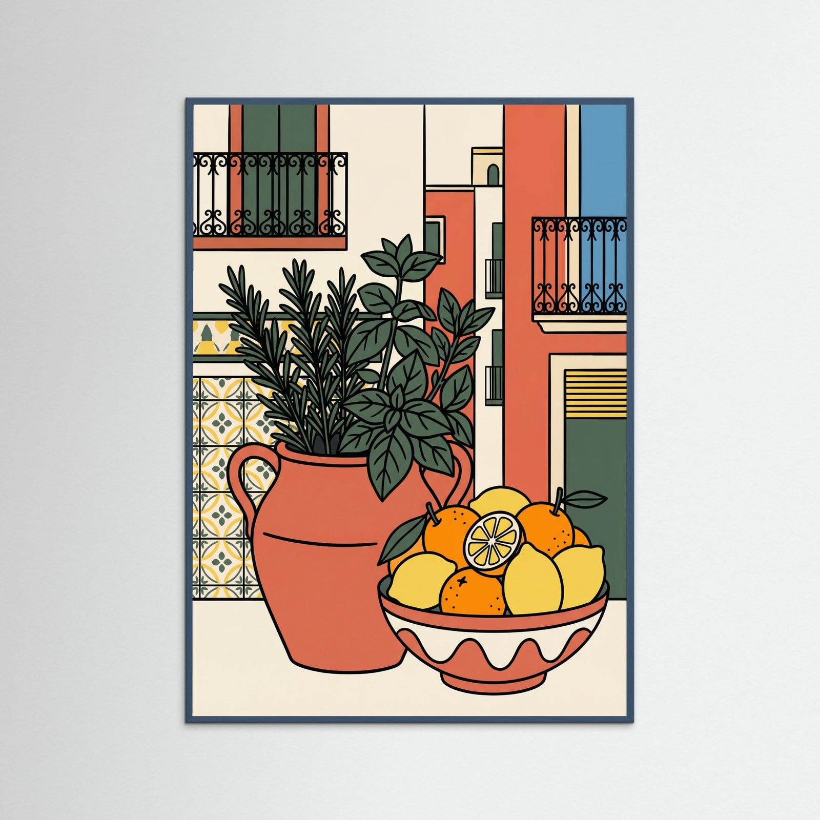 Teal Wood Barcelona Blooms