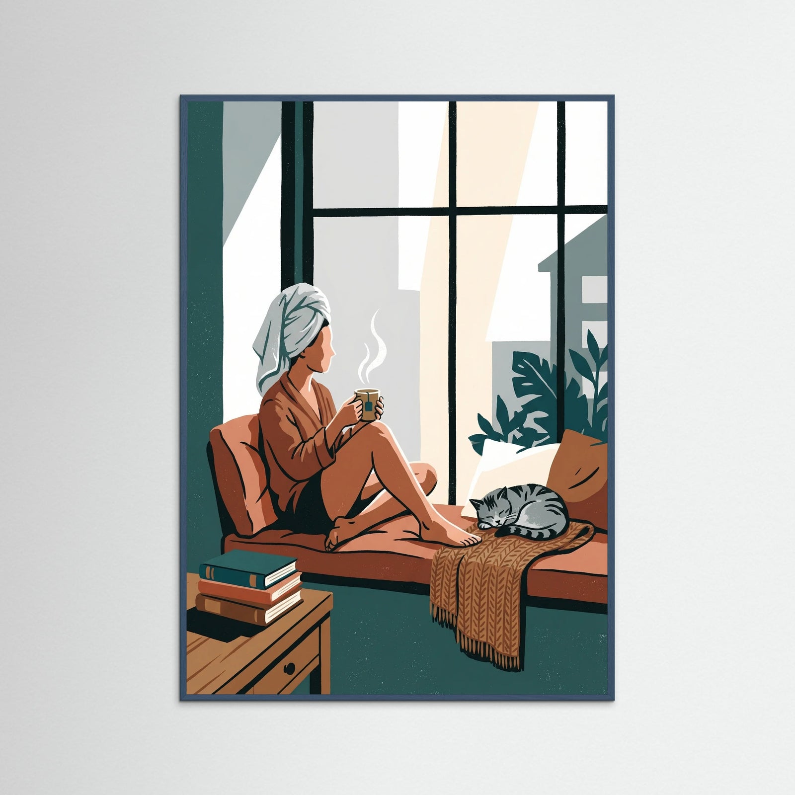 Teal Wood Bathtub Serenity