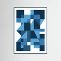 Teal Wood Bauhaus Blue Depths