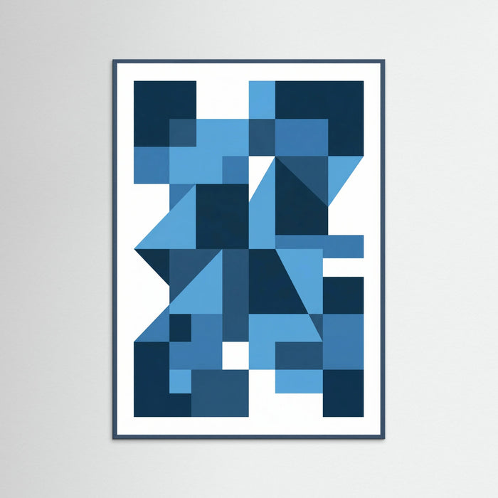 Teal Wood Bauhaus Blue Depths