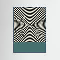 Teal Wood Bauhaus Swirl
