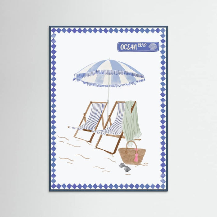 Affiche Beach chairs – affiche et impression d’art
