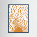 Teal Wood Bended Light Poster
