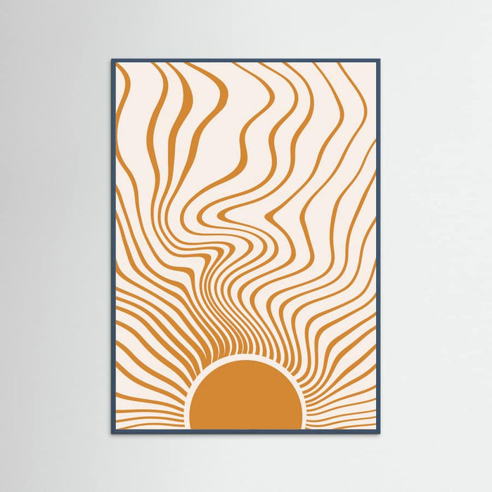 Teal Wood Bended Light Poster
