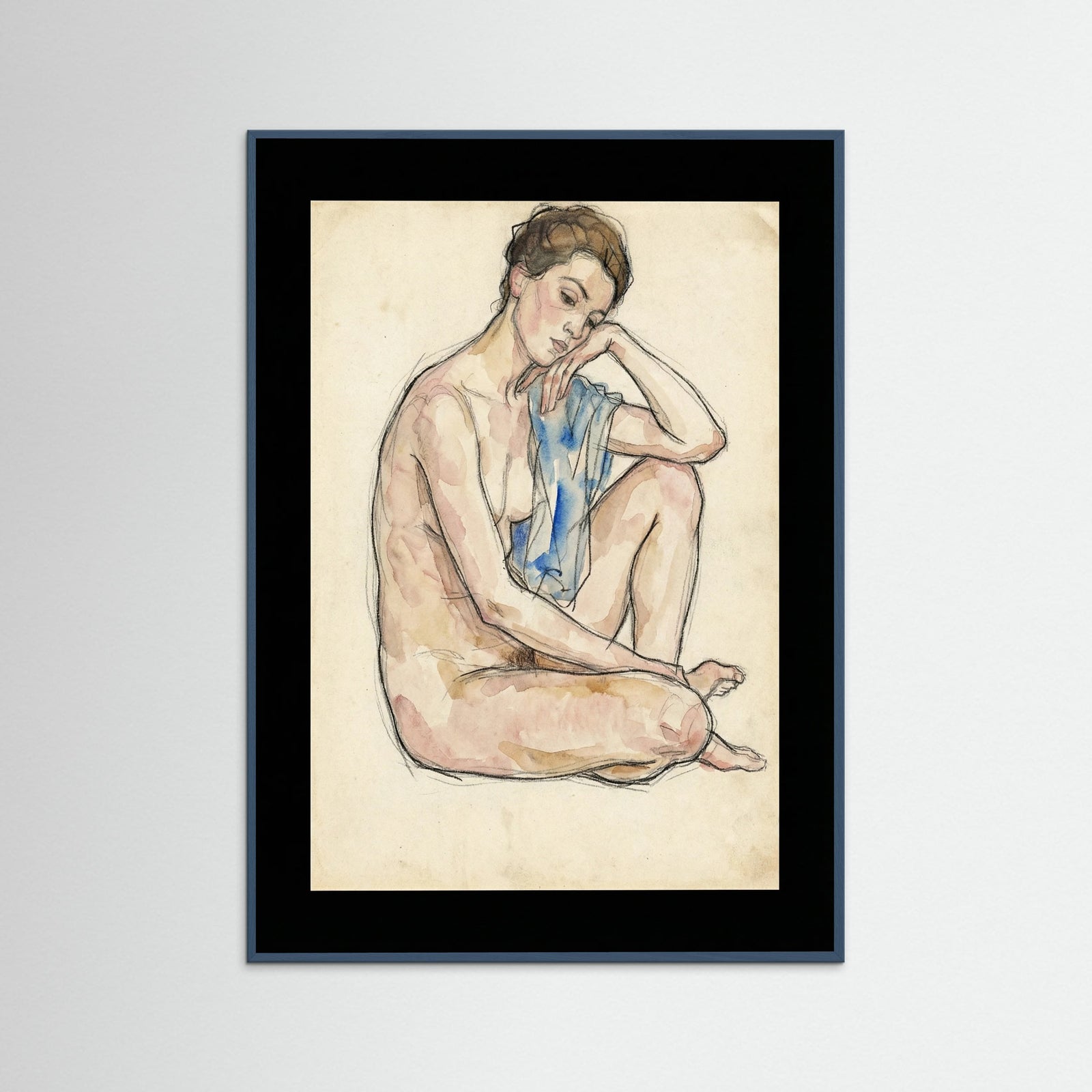 Teal Wood Bending Figure Study