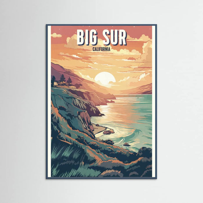 Teal Wood Big Sur Poster