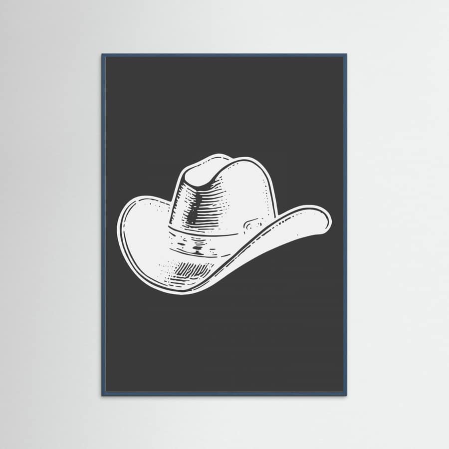 Black Cowboy Hat Poster – plakat og kunsttryk