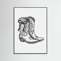 Black Cowgirl Boots with Bow Poster – Poster und Kunstdruck
