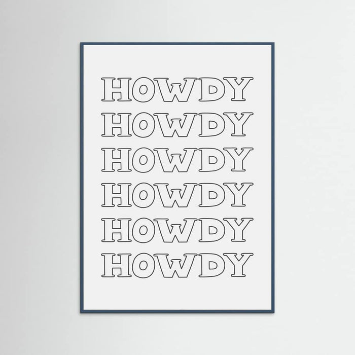 Black Howdy -juliste – juliste ja taidepainatus