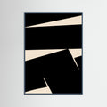 Teal Wood Black Plain Abstract Poster