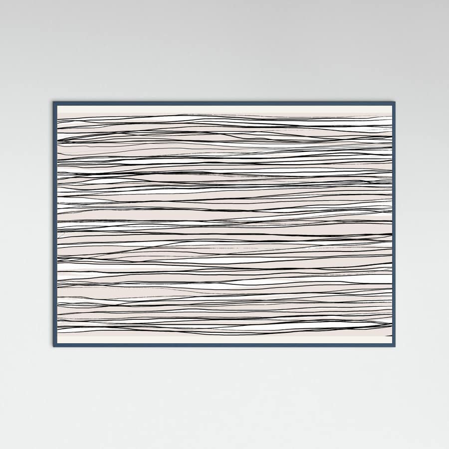 Black on Beige Lines Poster – poster and art print