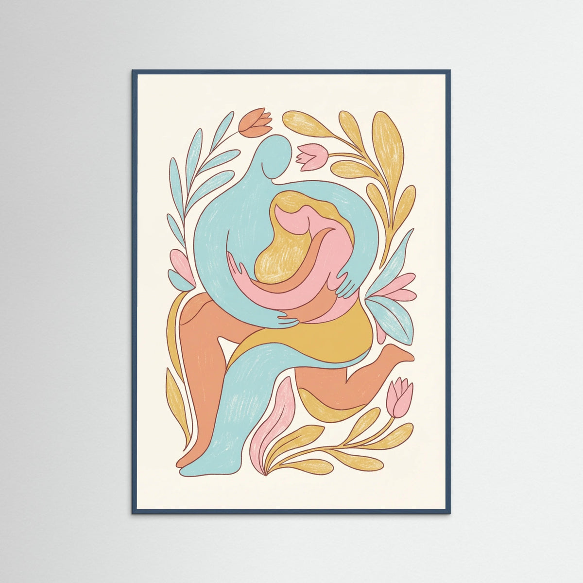 Teal Wood Bloom Faces