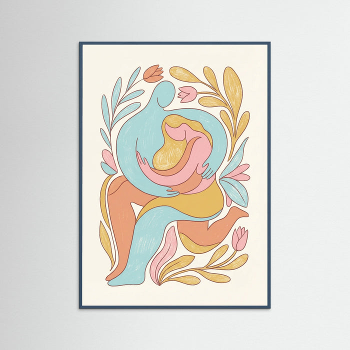Teal Wood Bloom Faces