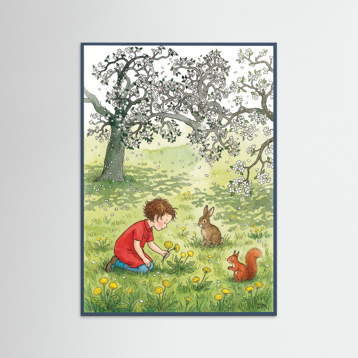 Teal Wood Blossom Swing