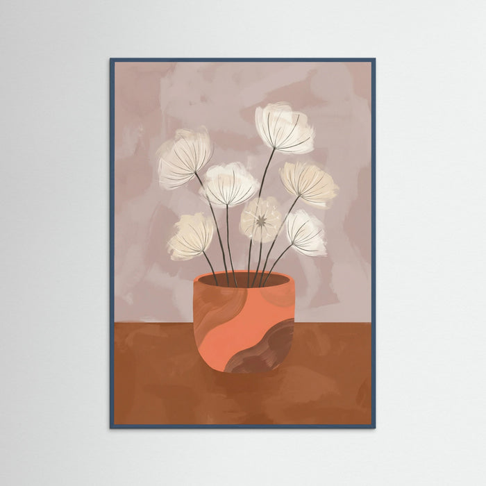 Teal Wood Blossom Vase