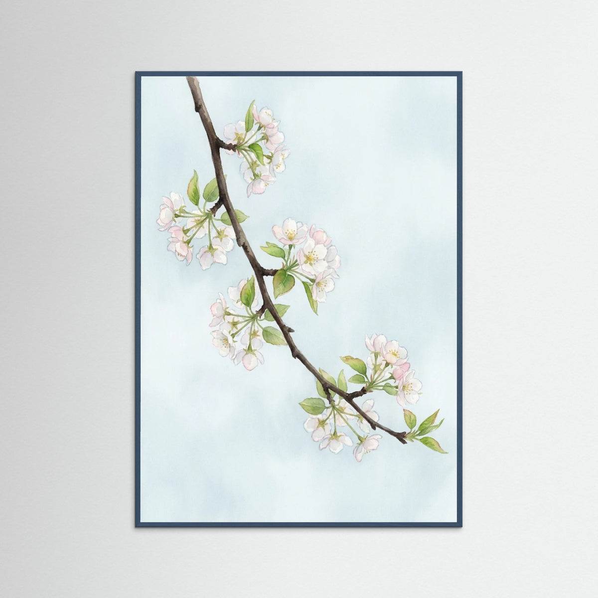 Teal Wood Blossoms Serenity