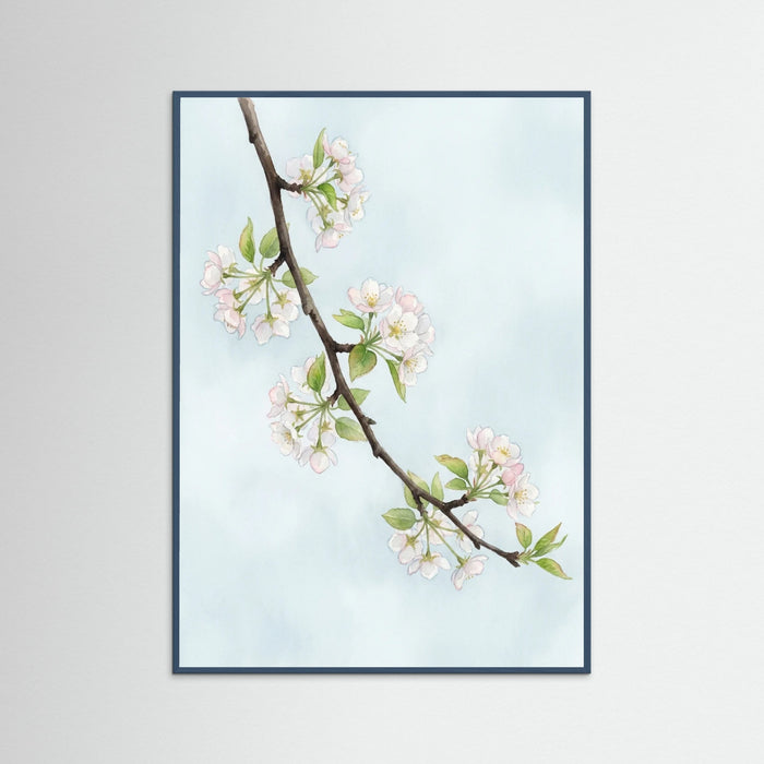 Teal Wood Blossoms Serenity