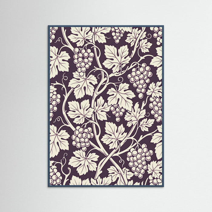 Teal Wood Blue Botanical Swirl