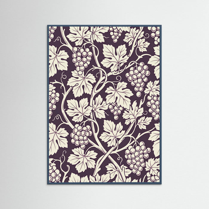 Teal Wood Blue Botanical Swirl