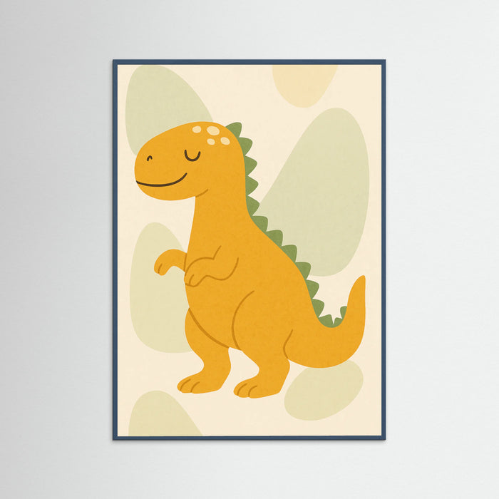 Teal Wood Blue Dinosaur