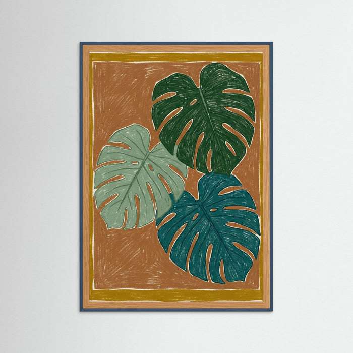 Teal Wood Blue Garden Block