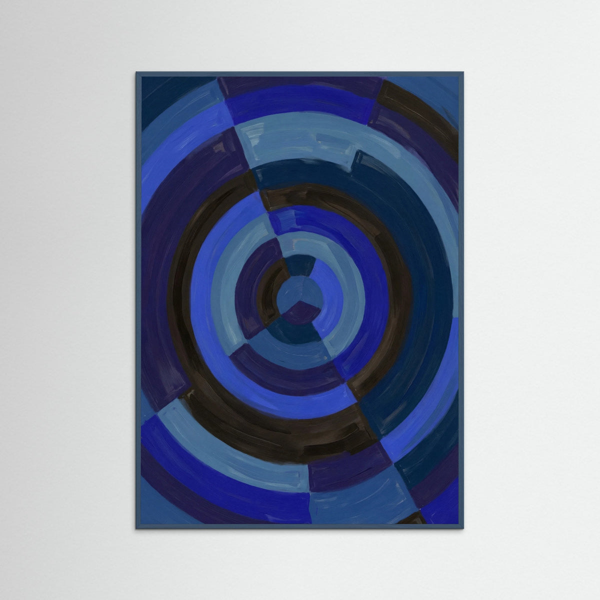 Teal Wood Blue Harmonic Geometry