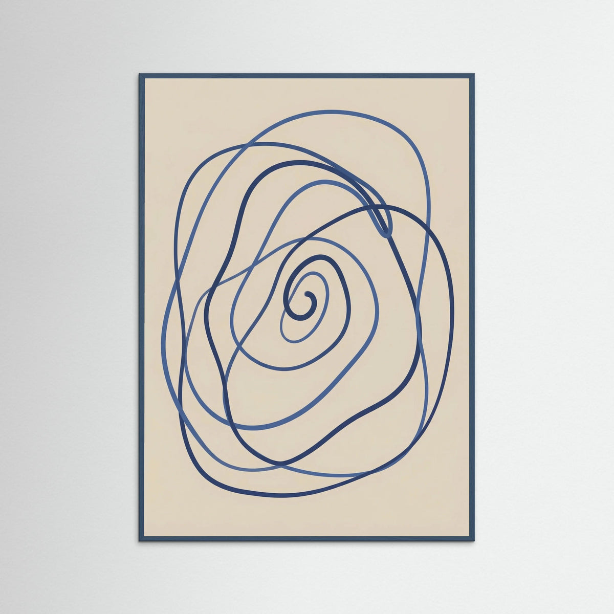 Teal Wood Blue Meander