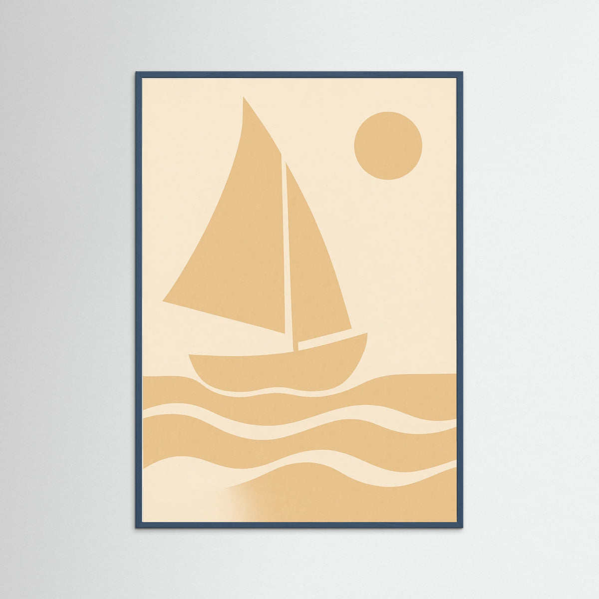 Teal Wood Blue Nude Silhouette