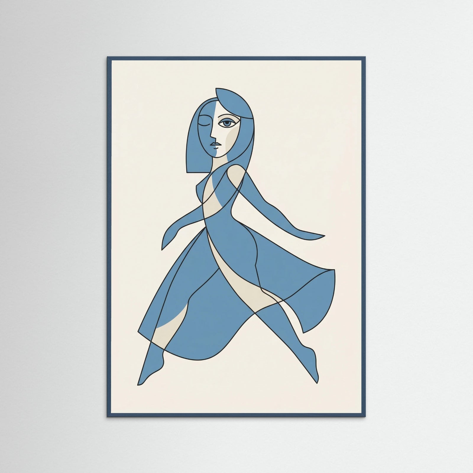 Teal Wood Blue Profile Study