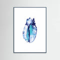 Blue Seashell On White Background No5 Poster – Poster und Kunstdruck