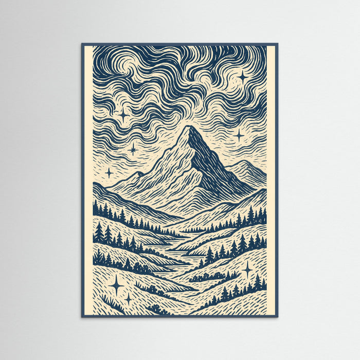 Teal Wood Blue Swirl Pattern