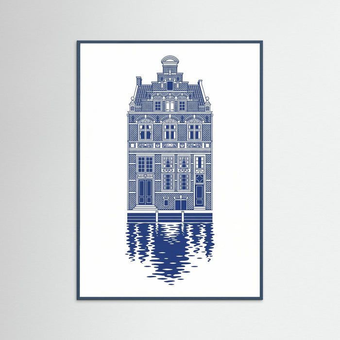 Teal Wood Blue Urban Sketch