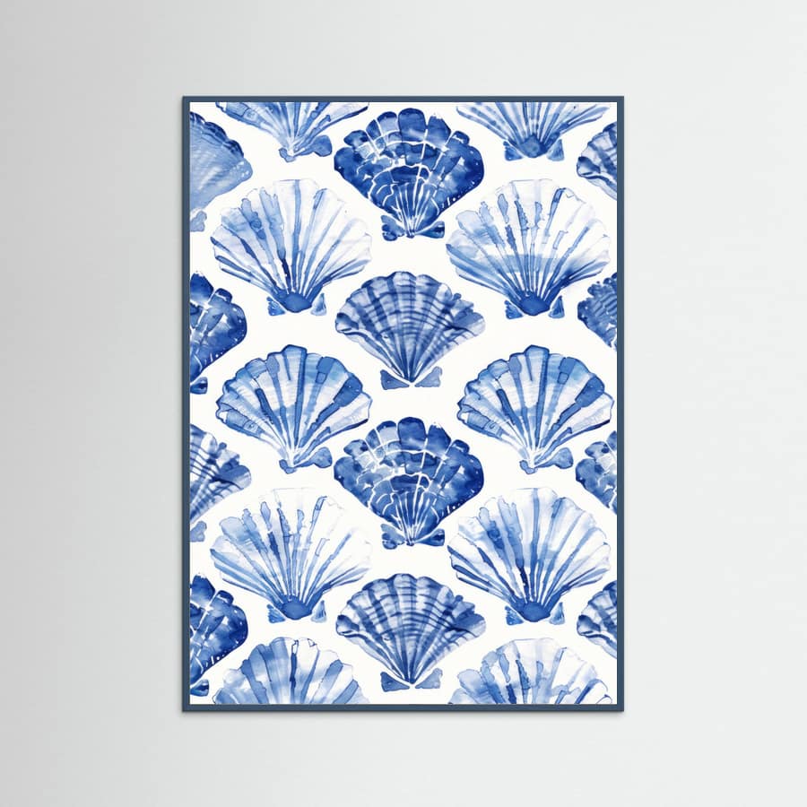 Blueshellpattern Poster – Poster und Kunstdruck