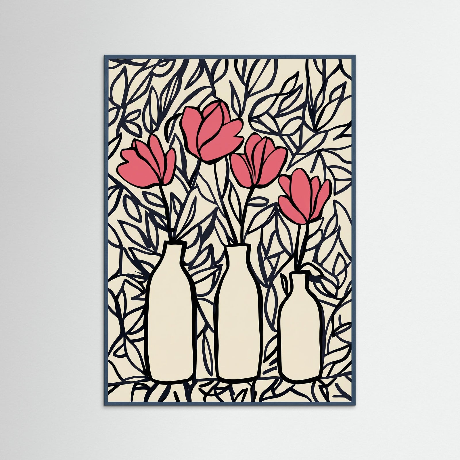 Teal Wood Blushing Bloom Trio