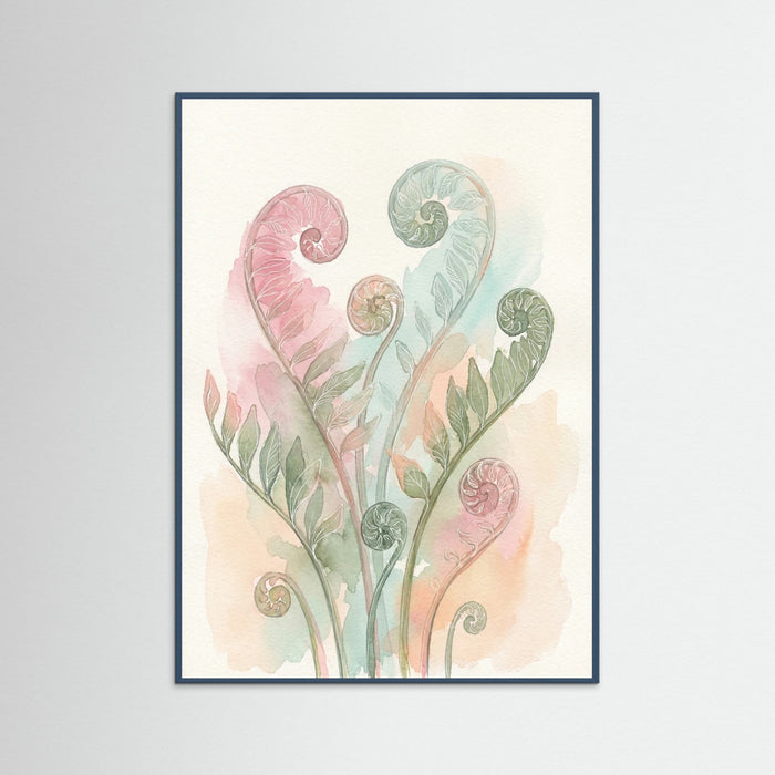 Teal Wood Blushing Blooms
