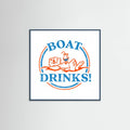 Boat Drinks Cocktail Drinking Otter Poster – Poster und Kunstdruck