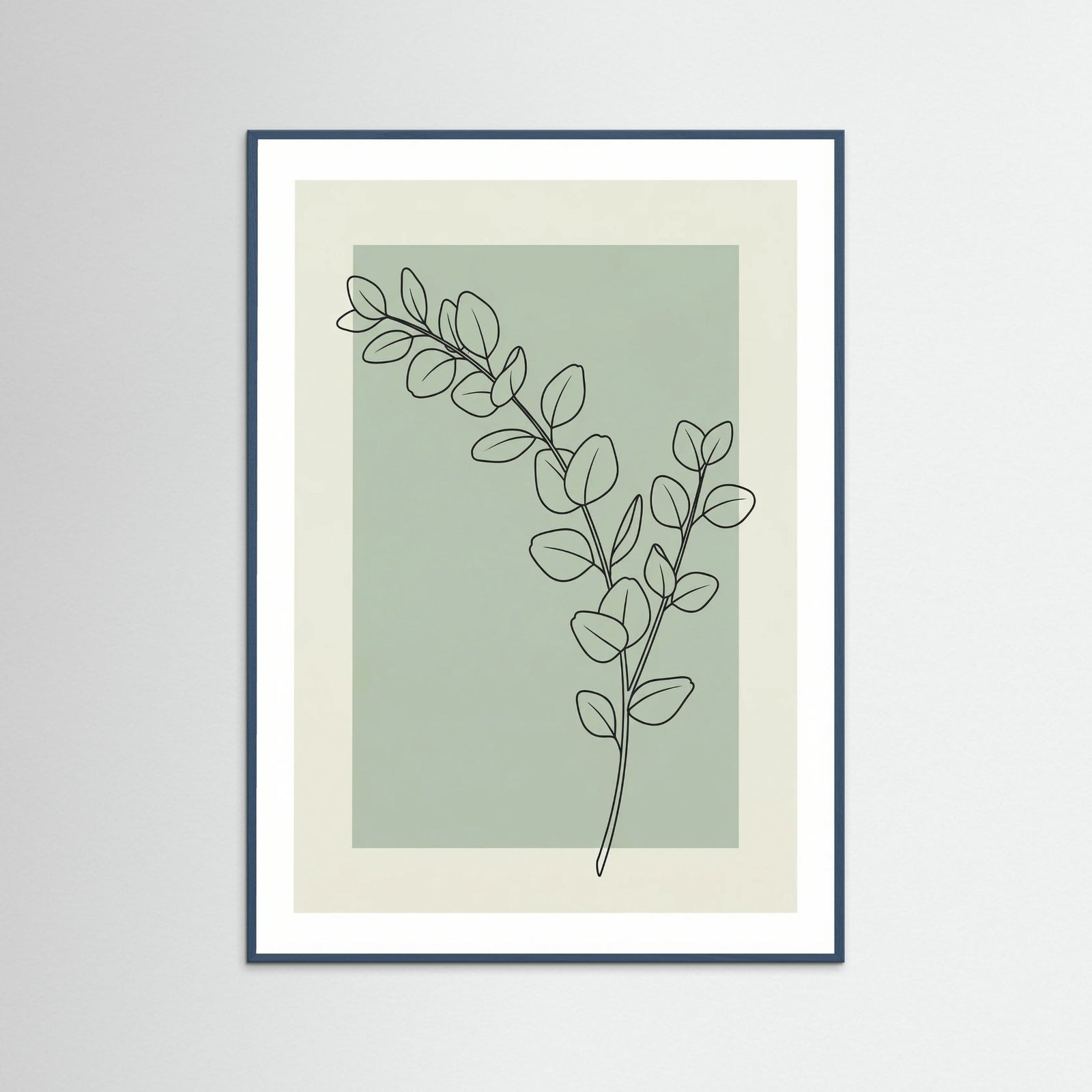 Teal Wood Bohemian Floral Sketch