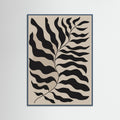 Teal Wood Bohemian Frond Abstract