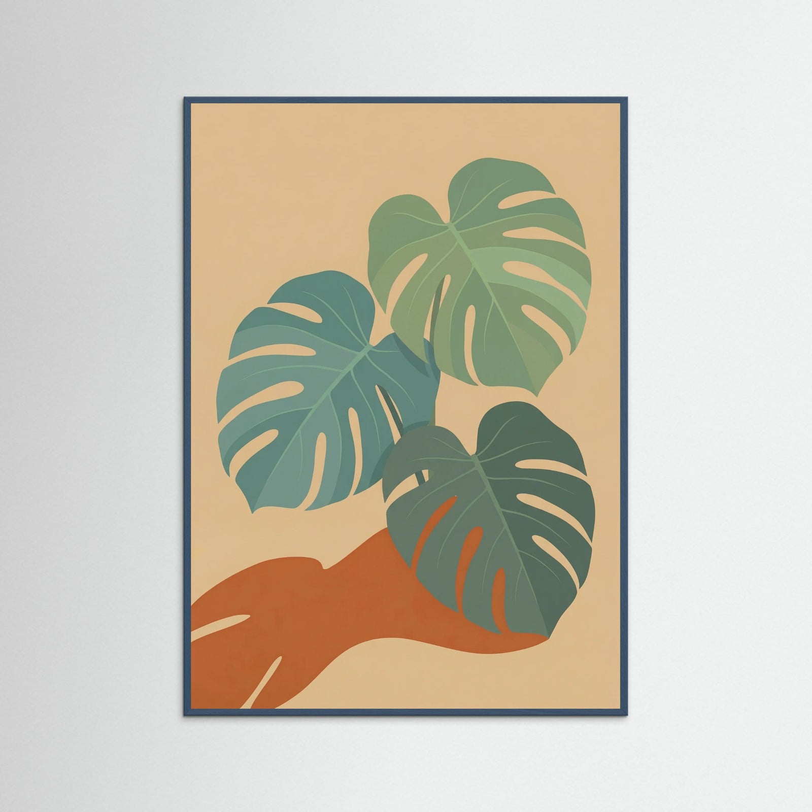 Teal Wood Boho Horizon Abstract