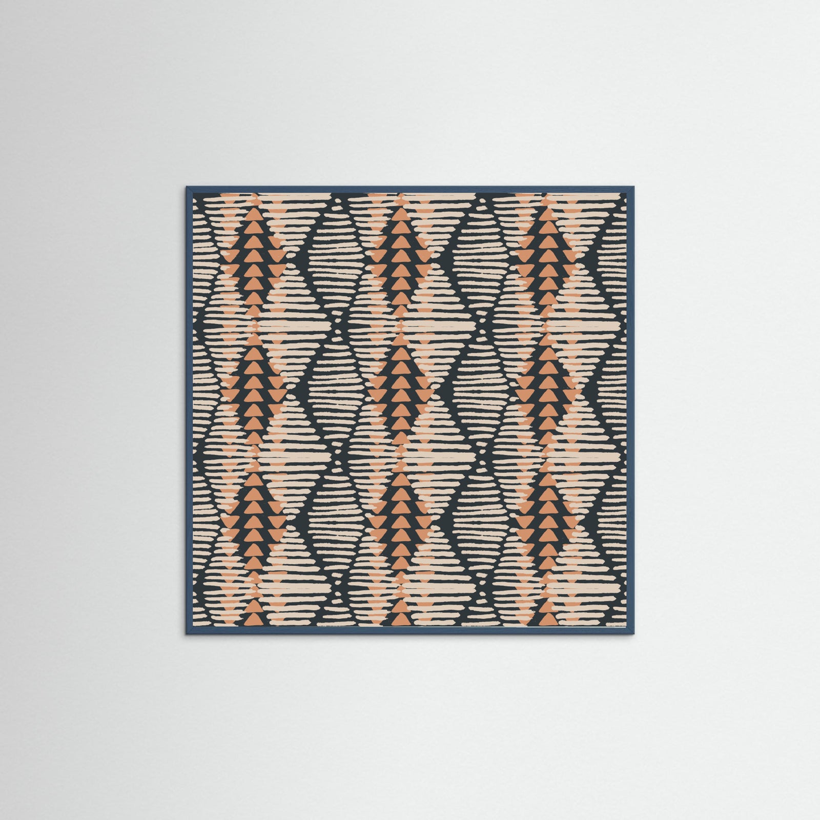 Teal Wood Boho Lines Poster